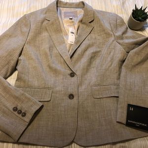 NWT Banana Republic cream blazer sz14